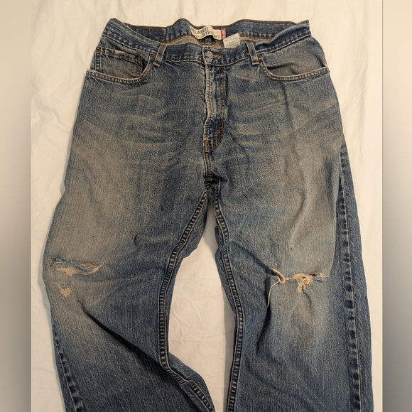 Levi's 559 Relaxed Straight Distressed Medium Wash Mens Jeans 36 x 30 - Picture 3 of 8
